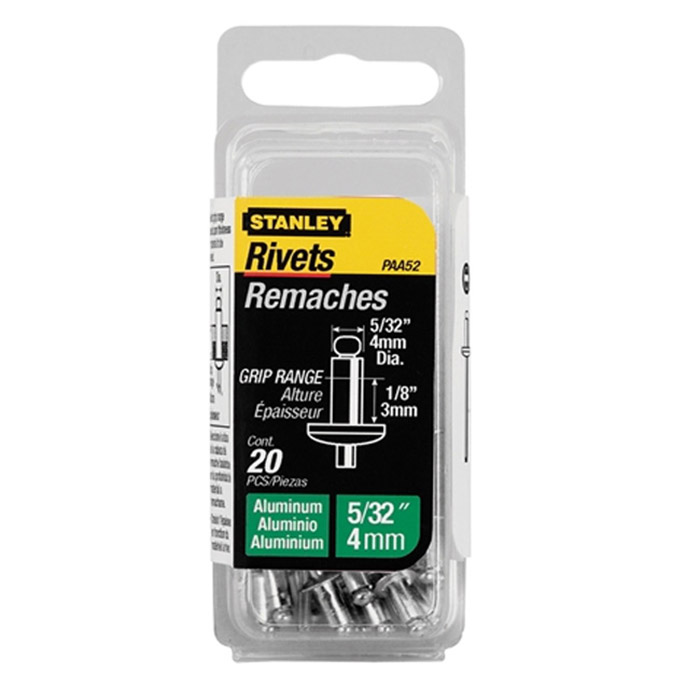Stanley aluminijumske nitne 4x3 mm - 20kom 1-PAA52T Stanley aluminijumske nitne 4x3 mm - 20kom 1-PAA52T